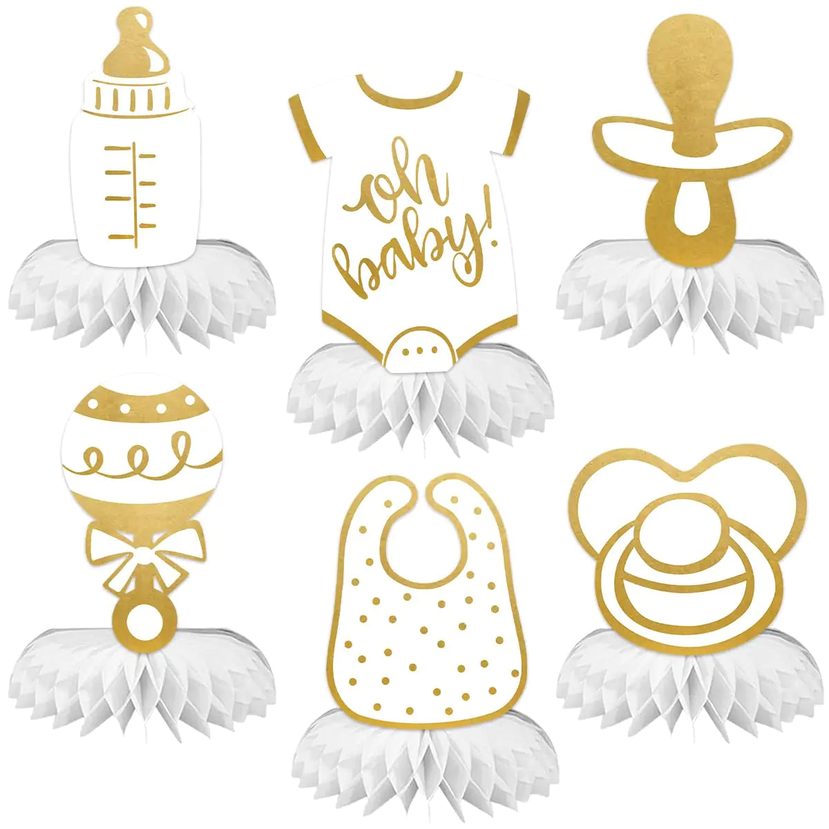 Gold Oh Baby Table Centerpieces