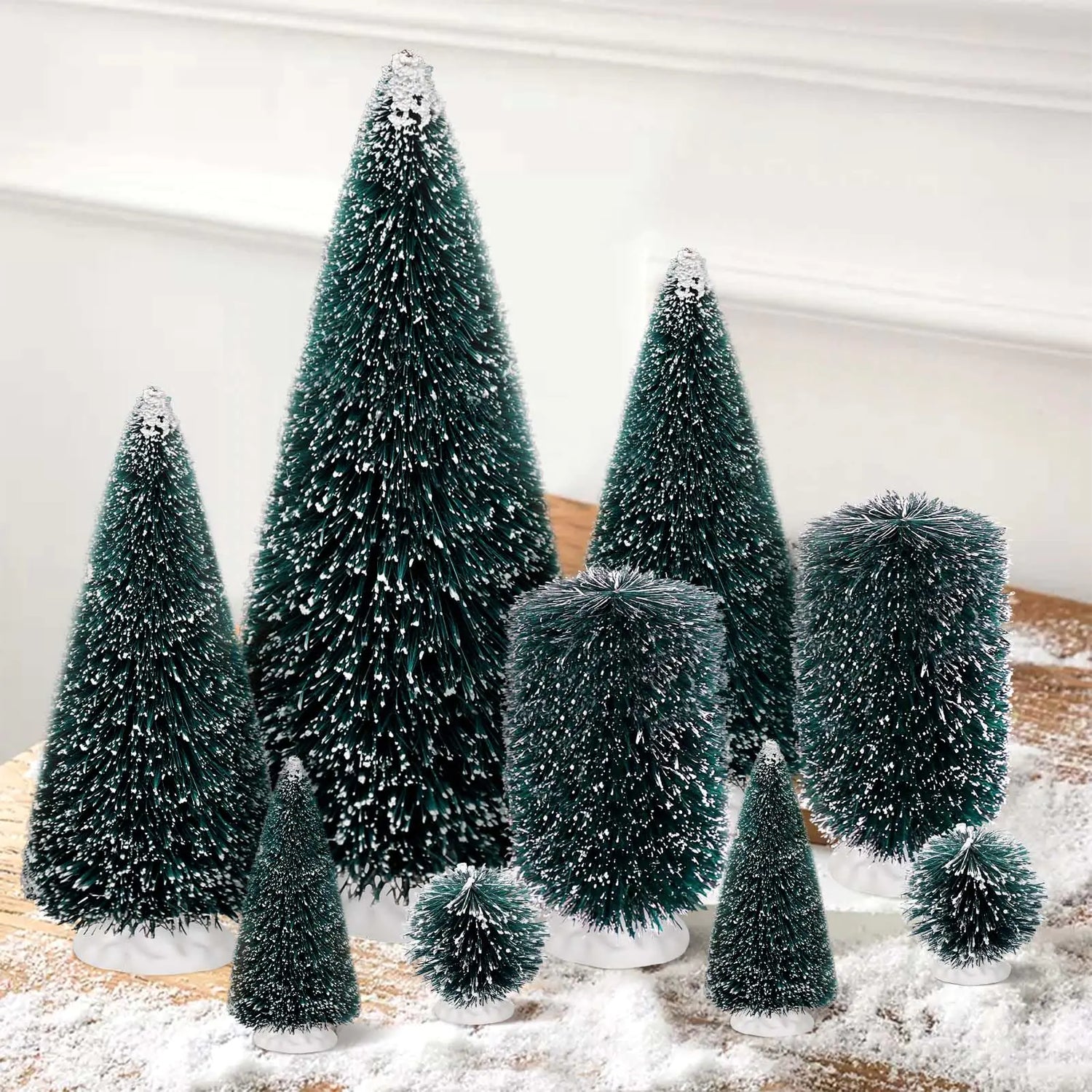 9Pcs Mini Christmas Trees Christmas Decor