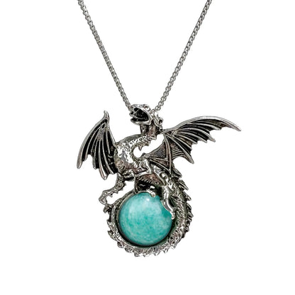 Dragon Amazonite Pendant Necklace