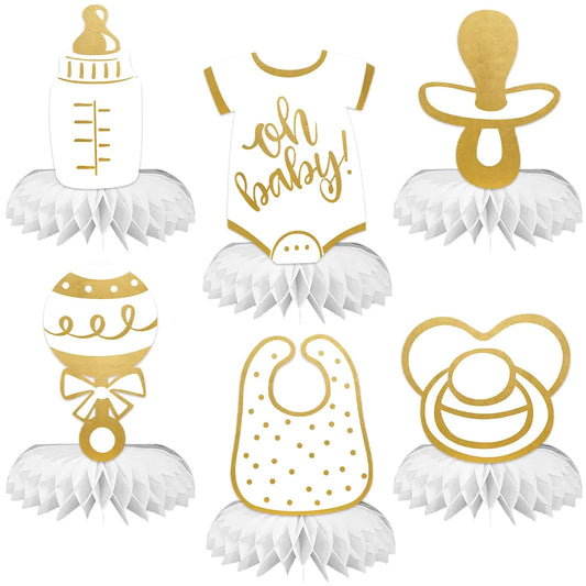 Gold Oh Baby Table Centerpieces