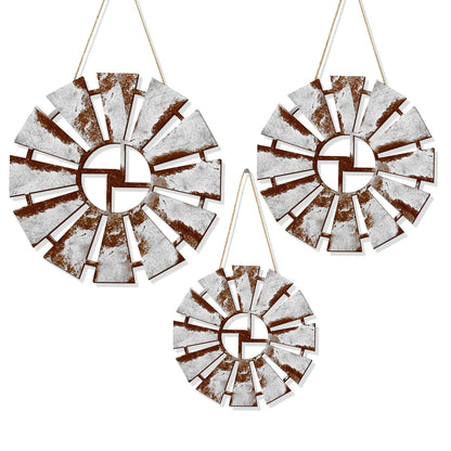 Rustic Farmhouse Windmill Wall Decor