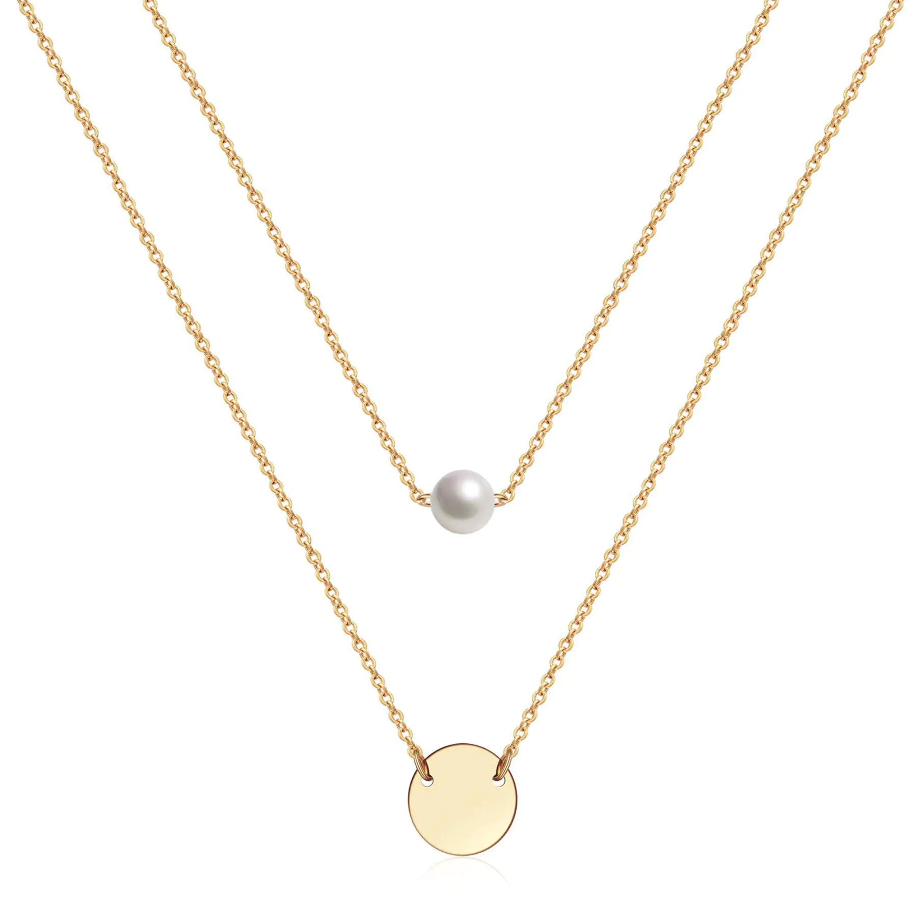 Dainty Adjustable Gold Necklace Set