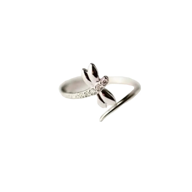 Silver Dragonfly Ring