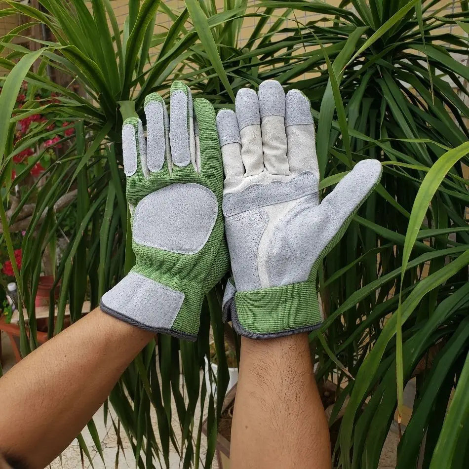 Breathable Soft Pigskin Work Gloves for Gardening